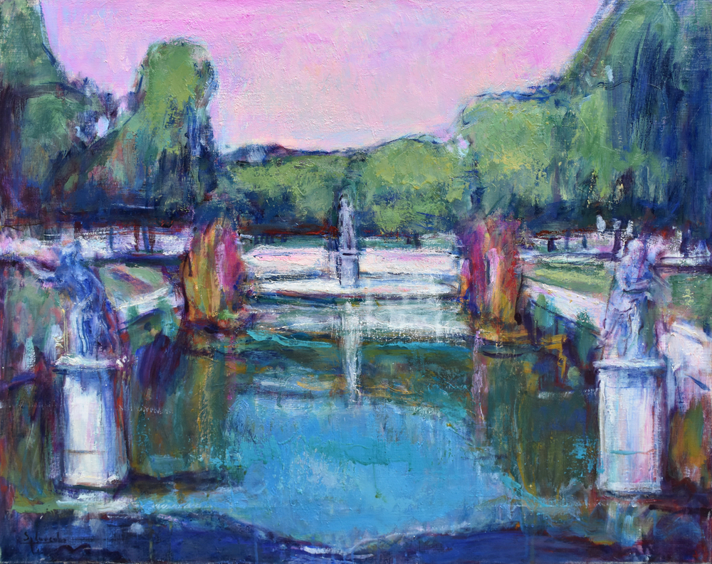 «Jardin de Tuileries», huile sur toile, 116x89 cm - 2360€