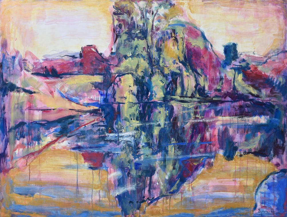 «Jardin invisible», huile sur toile, 116x89 cm, 2024
