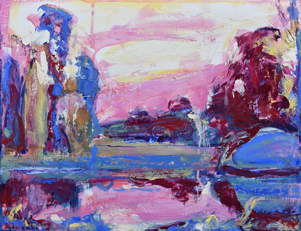 «Solstice», huile sur toile, 46x38 cm, 2025