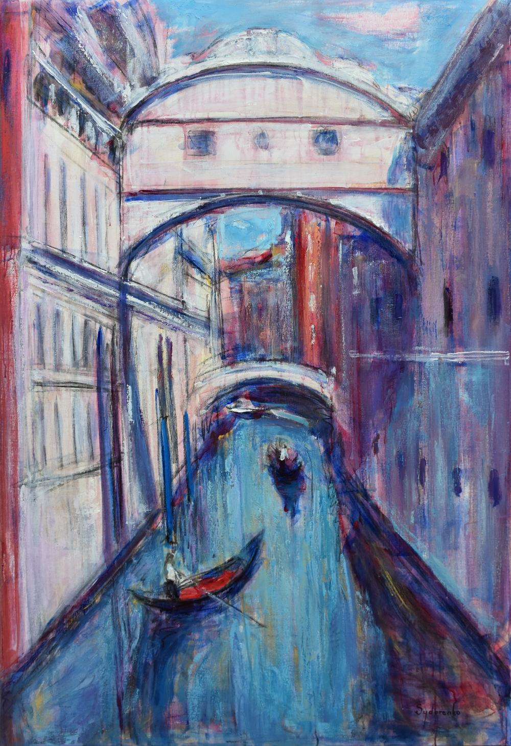 «Pont des Soupirs», huile sur toile, 150x100 cm, 2025