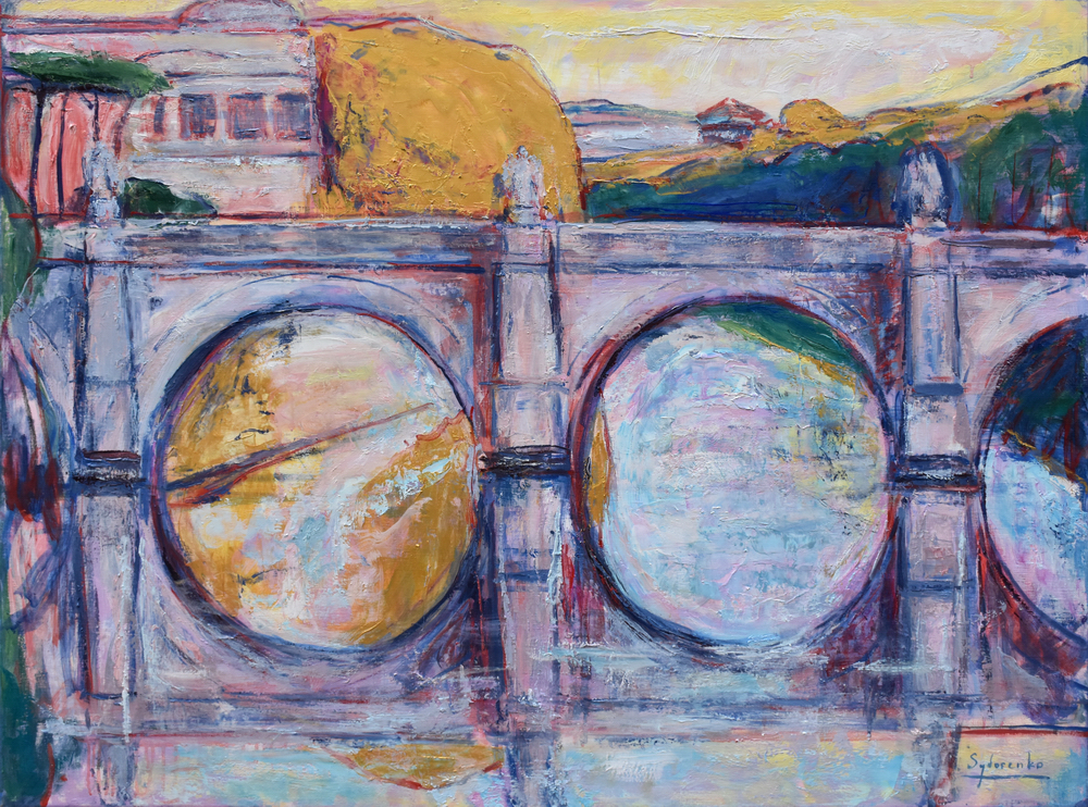 «Automne à Rome», huile sur toile, 116x89 cm, 2023
