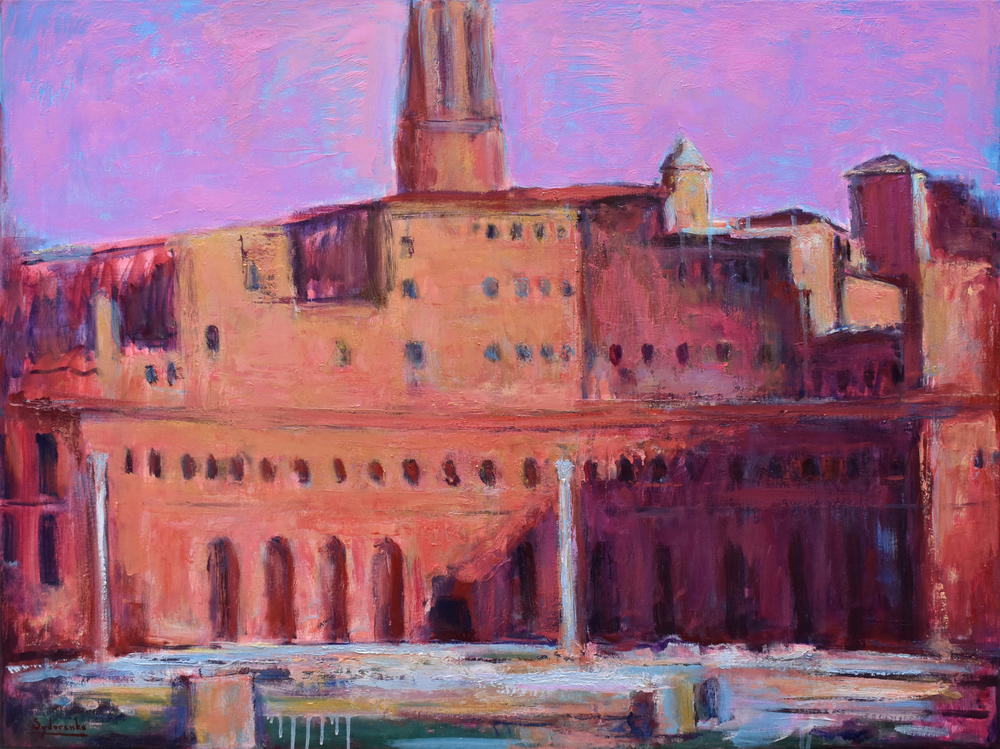 «Marchés de Trajan», huile sur toile, 116x89 cm, 2023