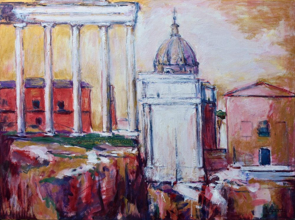 «Foro romano», huile sur toile, 116x89 cm, 2024