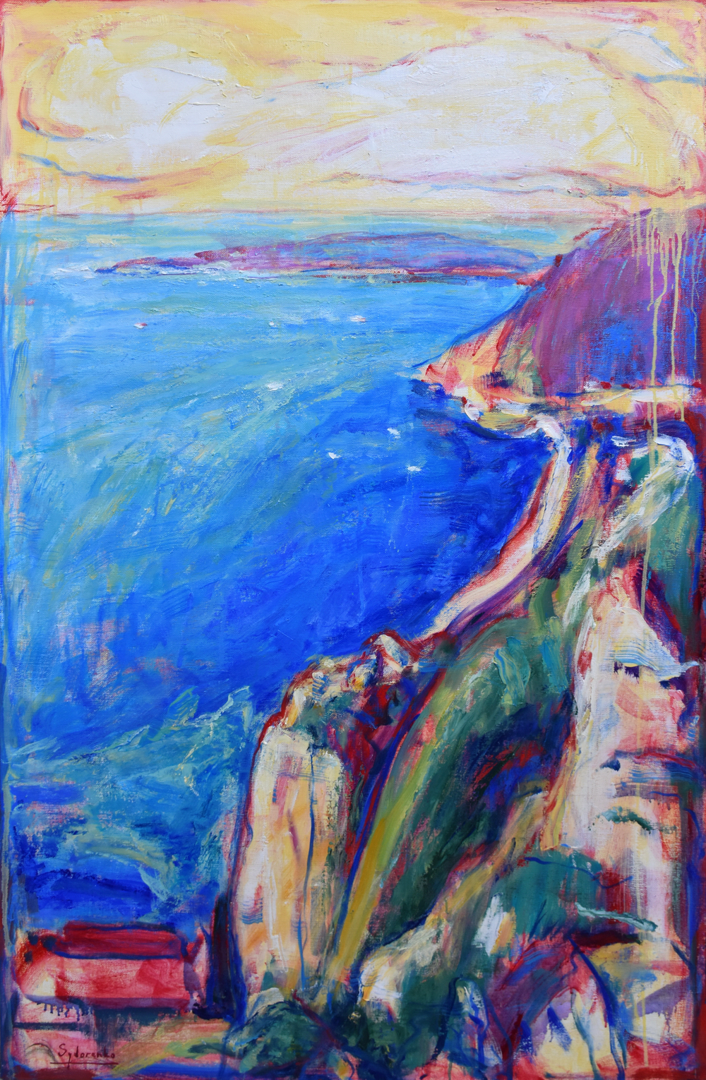 «Au bord de la mer», huile sur toile, 130x81 cm, 2026