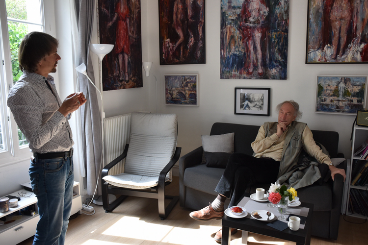 Le critique d'art Christian Noorbergen visite l'atelier
