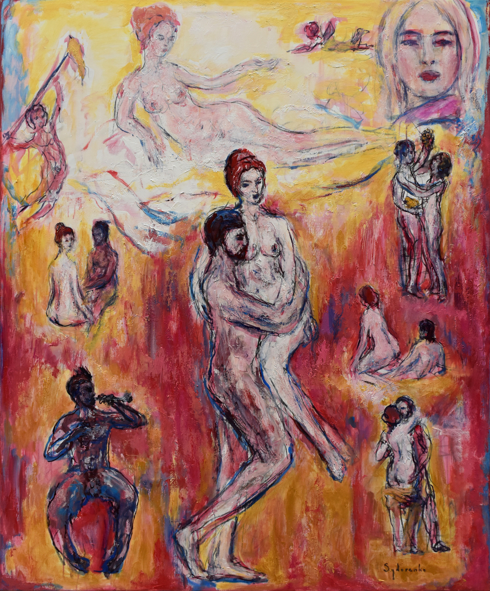 «Thésée et Antiophe», huile sur toile, 150x120 cm, 2024