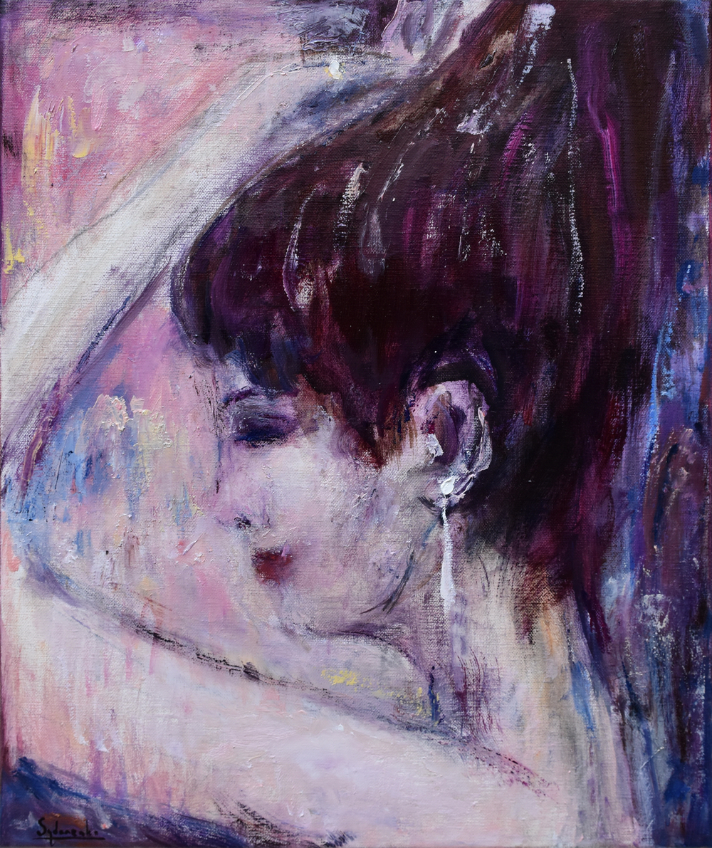 «Circé», huile sur toile, 46x38 cm, 2023