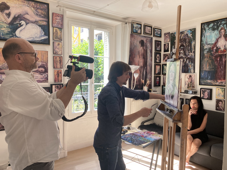 Le tournage de court metrage de Jean Queyrat avec Sylvana Lorenz